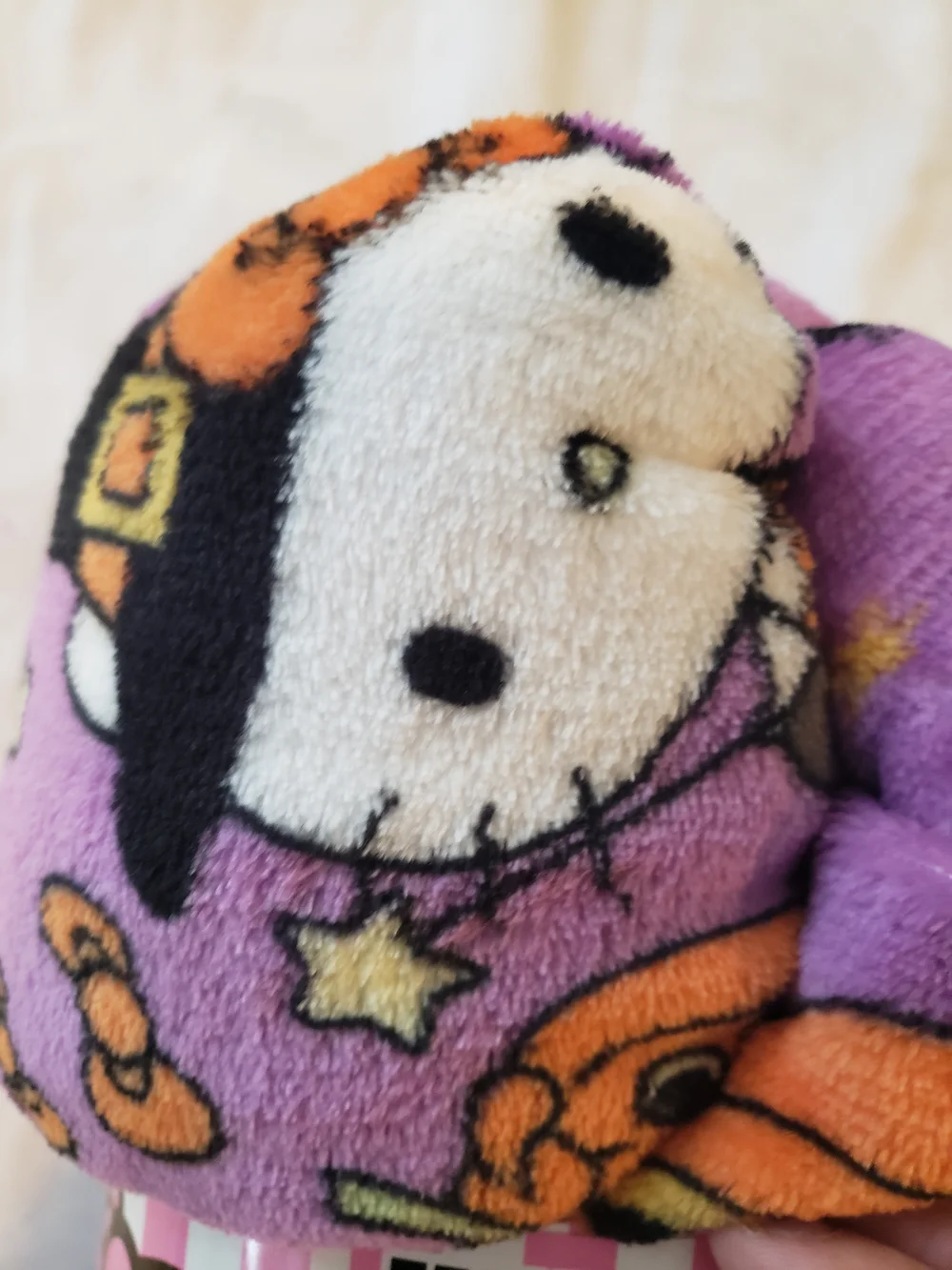 Hello Kitty Purple Plush Throw with Orange Bow Accents